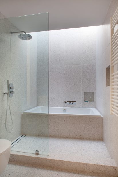 Terrazzo tiles the main bathroom