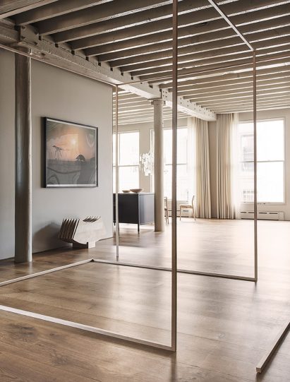 Gallery space displays art collection