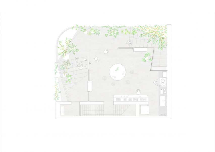 First floor plan of Weather House by Not Architects Studio