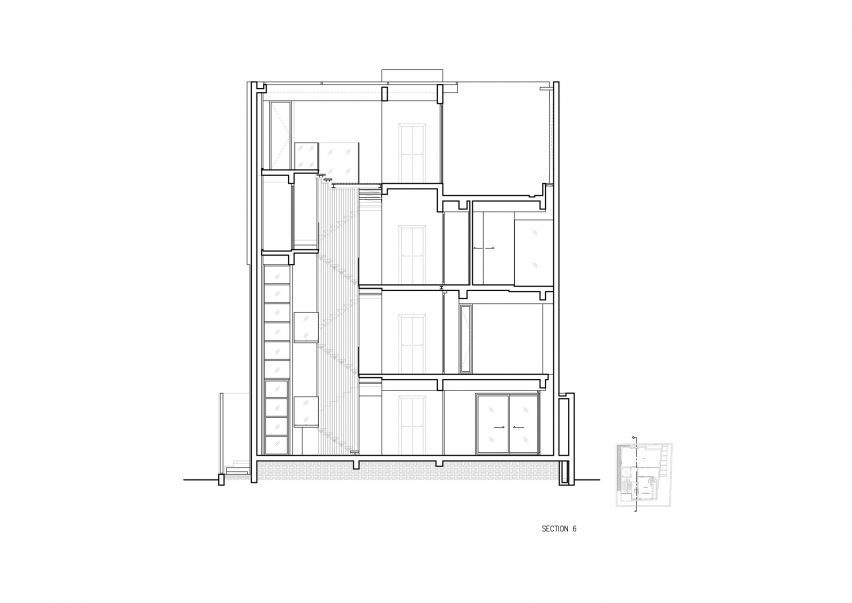 Section six, 55 Sathorn house by Kuanchanok Pakavaleetorn Architects