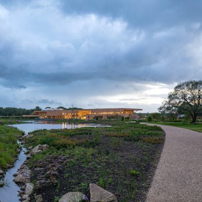 The Welcome Building, RHS Garden Bridgewater by Hodder+Partners