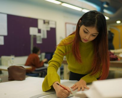 A Pearl Academy design student drawing