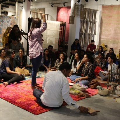 Pearl Academy students in a workshop