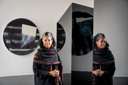 A portrait of Torkwase Dyson who is a Canadian artist