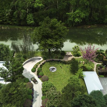 A bird's eye view of the green topography