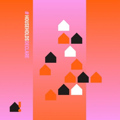 Colourful graphic of houses