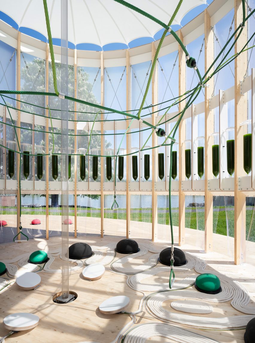 Playground equipment inside the AirBubble