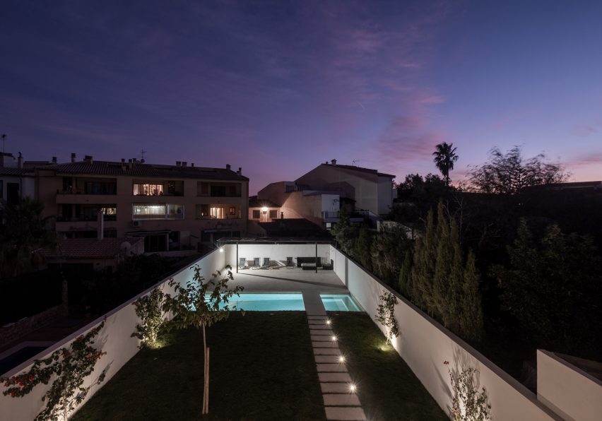 the home pictured at dusk