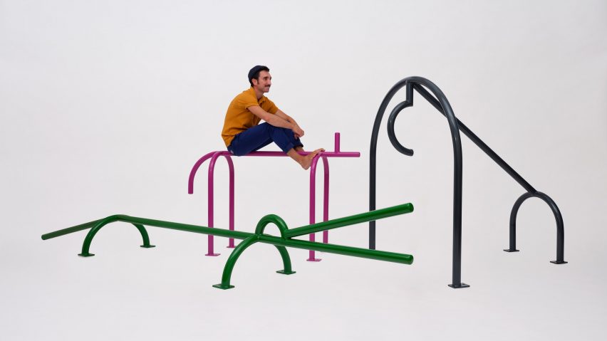 Minimalist animal sculptures by Luca Boscardin form children’s playground equipment