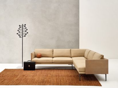 A cream-coloured sofa