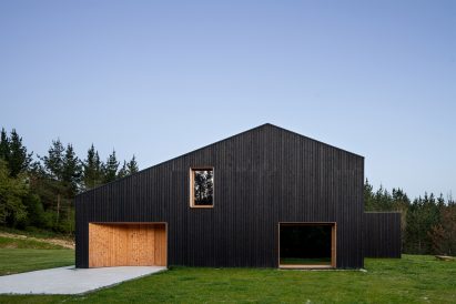 Black timber house Caserío Azkarraga in Amorebieta-Etxano, Spain
