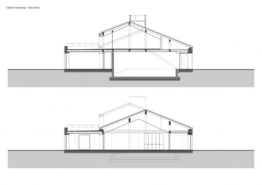 Caserío Azkarraga section plan