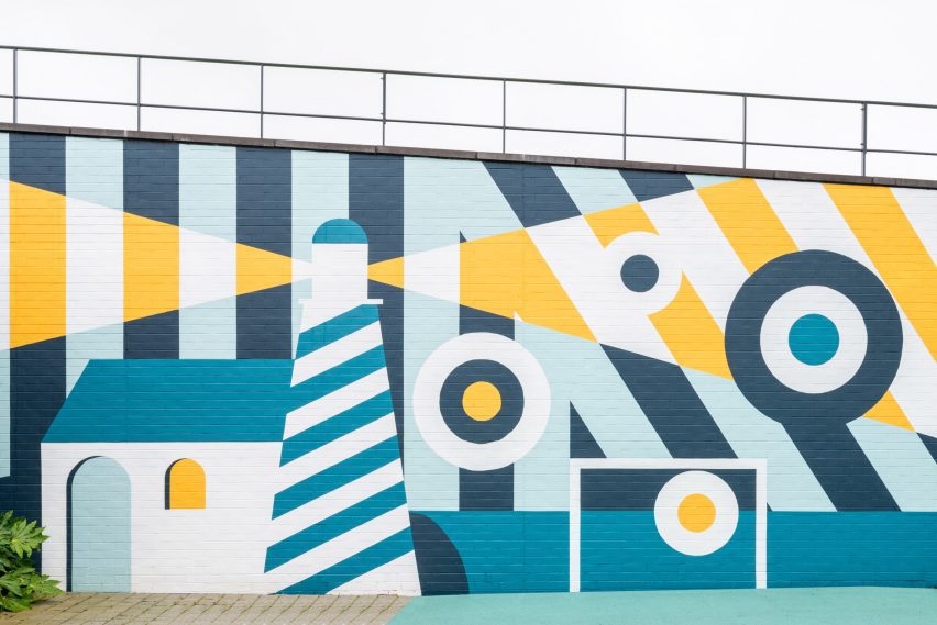 Lighthouse mural at CAMHS Edinburgh