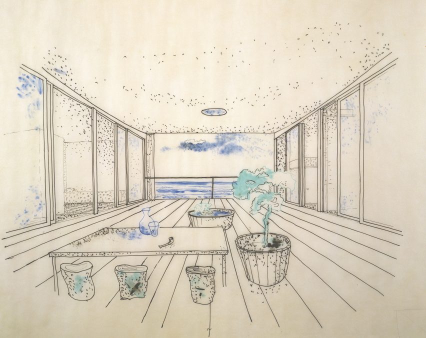Charlotte Perriand's drawings of La Maison au bord de l'Eau