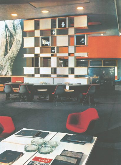 Charlotte Perriand's wall divider and storage unit