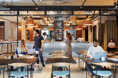 Bellefields restaurant and bar in The Department Store Studios by Squire and Partners