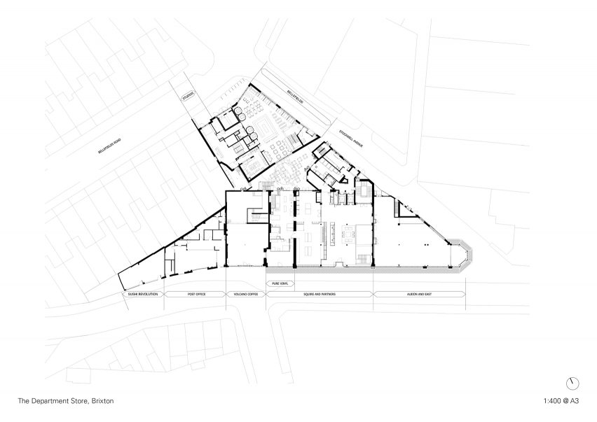 Site plan, The Department Store Studios by Squire and Partners