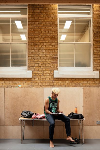 Student sat in national Youth Theatre