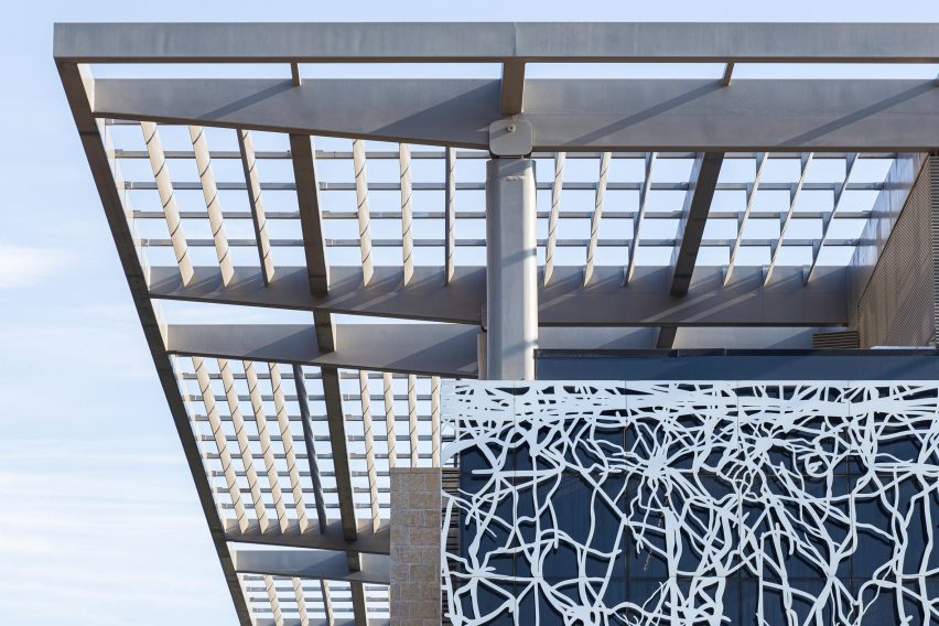 The roof of Edmond and Lily Safra Center for Brain Sciences