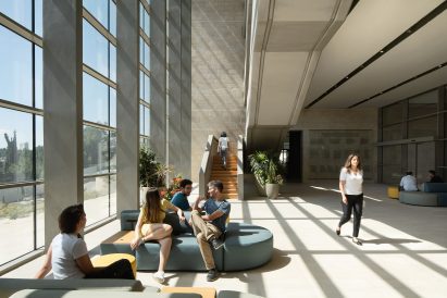 A social space inside Edmond and Lily Safra Center for Brain Sciences