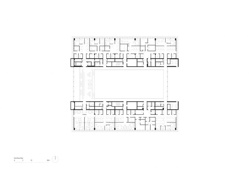 First floor plan of the Edmond and Lily Safra Center for Brain Sciences