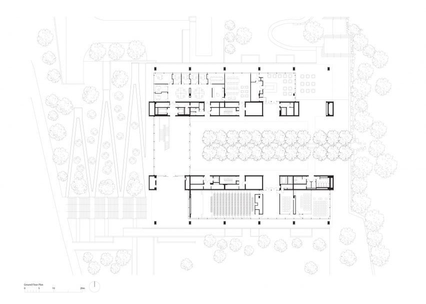 Ground floor plan of the Edmond and Lily Safra Center for Brain Sciences