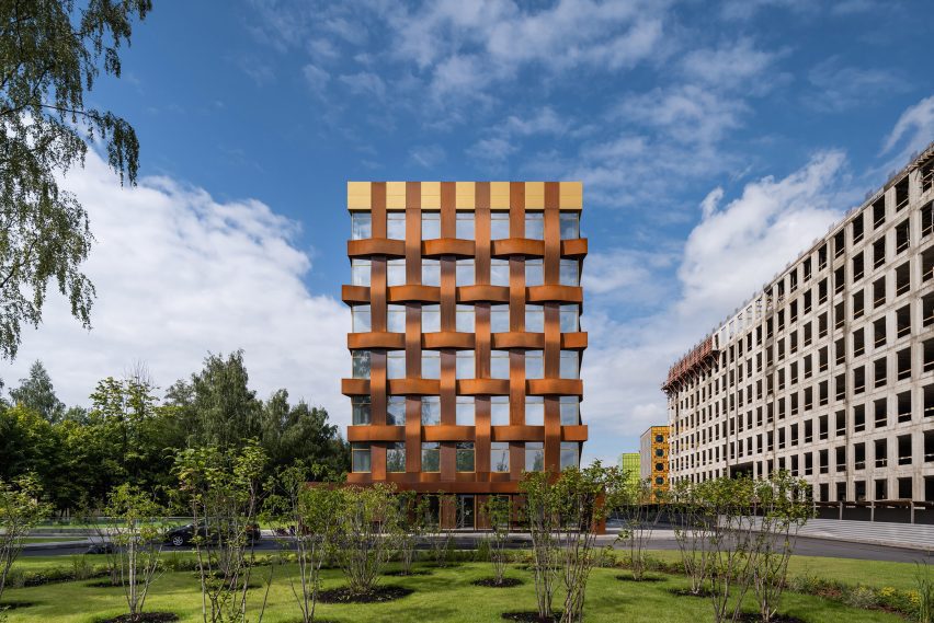 End wall of Ferrum 1 by Tchoban Voss Architekten