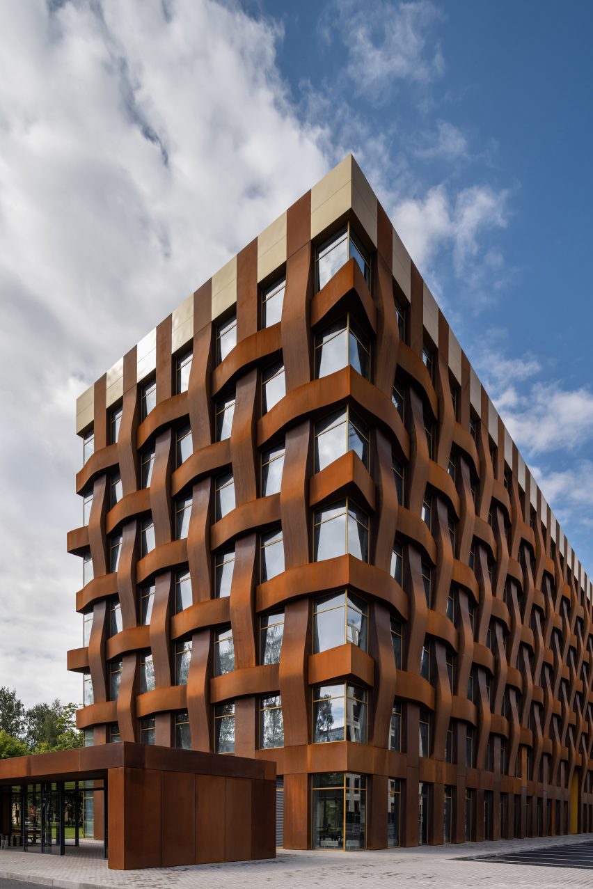 End wall of Ferrum 1 by Tchoban Voss Architekten