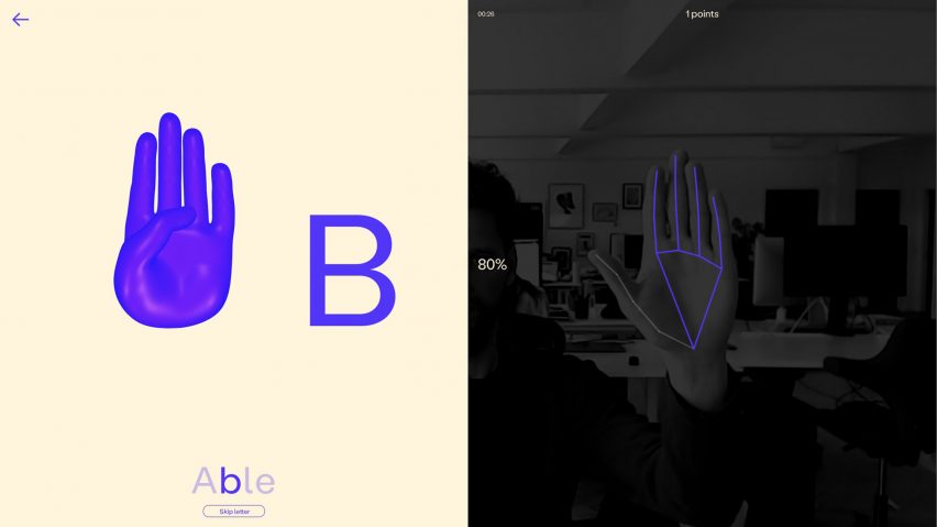 Fingerspelling.xyz app by Hello Monday