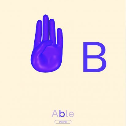 Fingerspelling.xyz app by Hello Monday