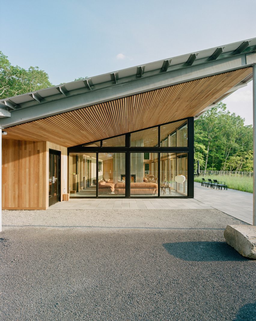 Garrison Architects completes modernist Catskills retreat with 24 elevated cabins