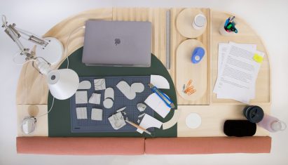 Wooden modular work surface