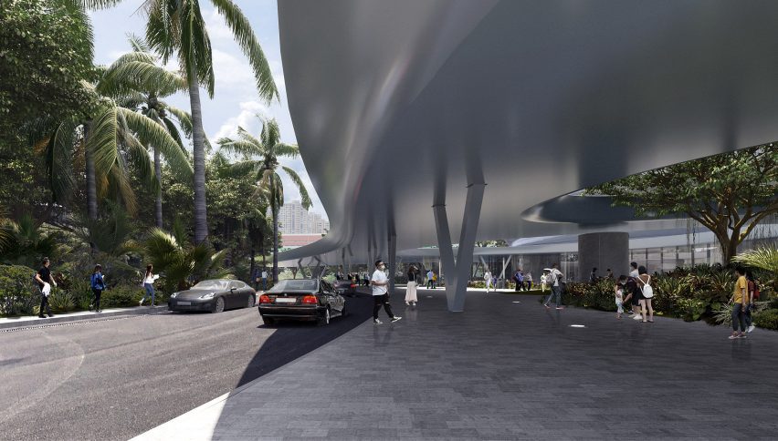 The exterior of Hainan Science and Technology Museum