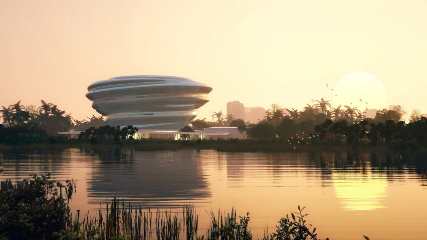 A cloud-like museum by MAD