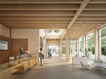 The new entrance to Homerton College