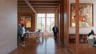 A visual of a university study space