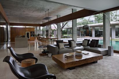 Interior of concrete house