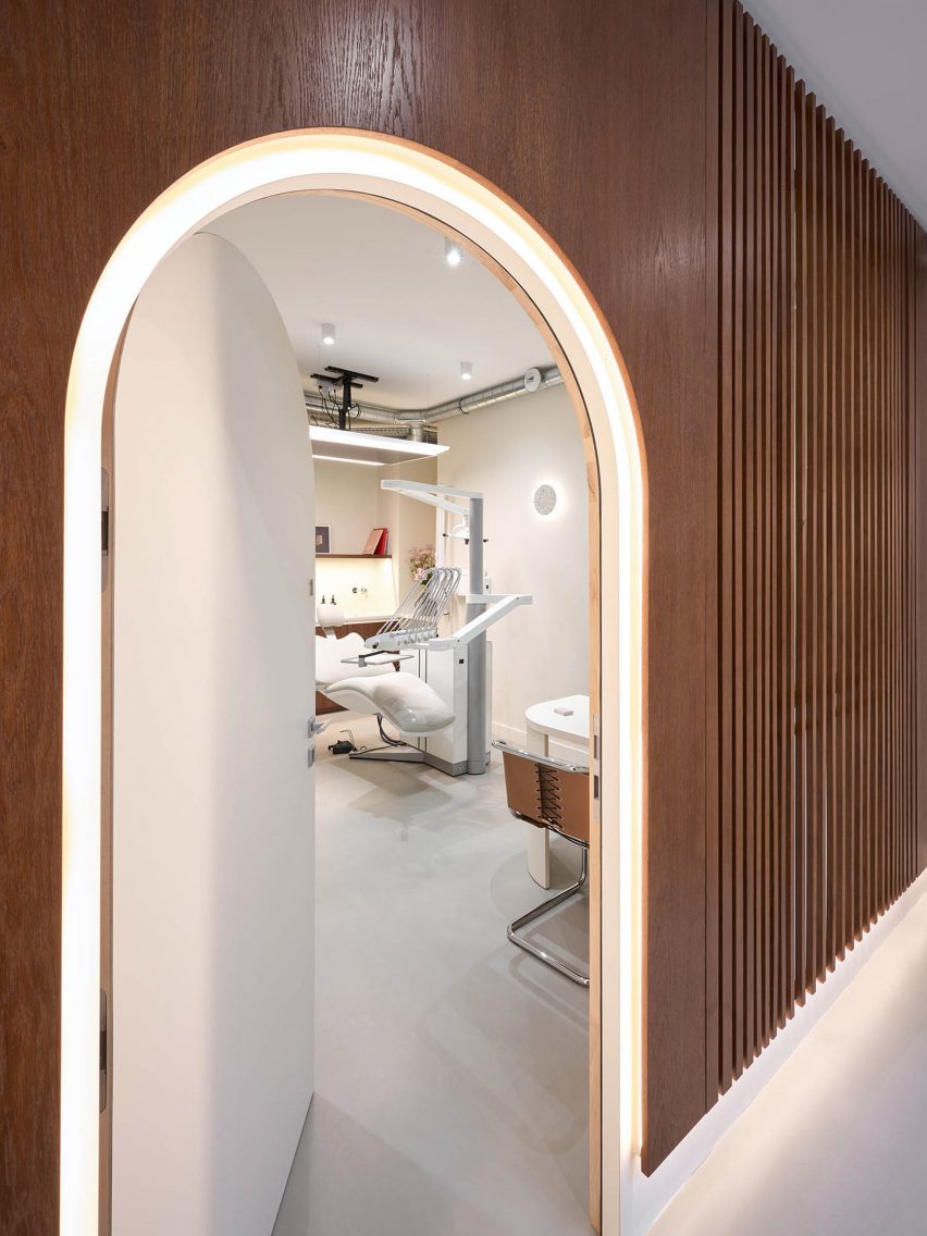 A view from the doorway of a dentist consultation room