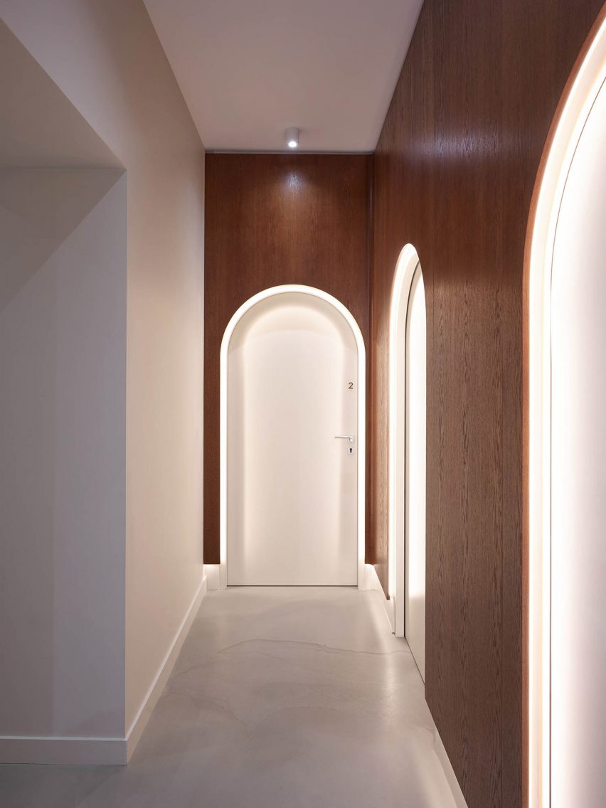 The hallway of the dental practice