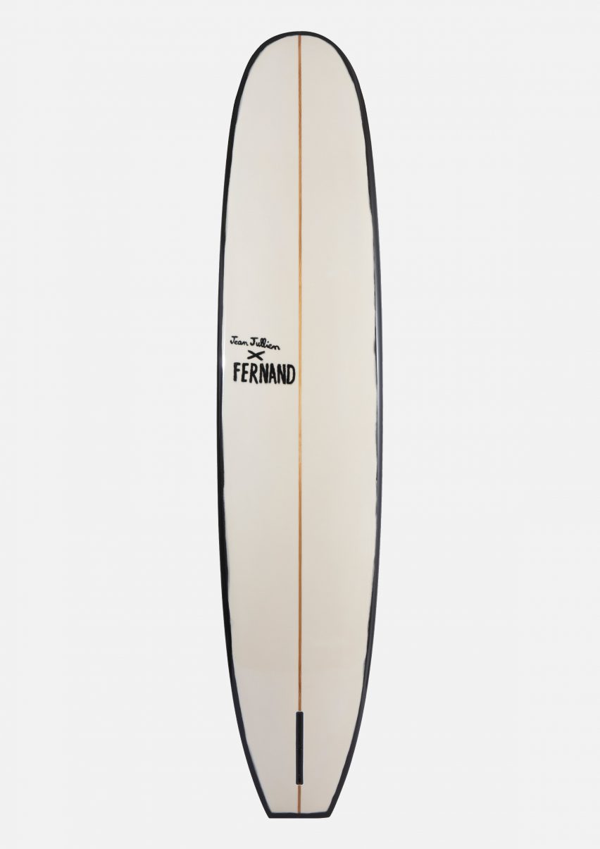 The back of a surfboard