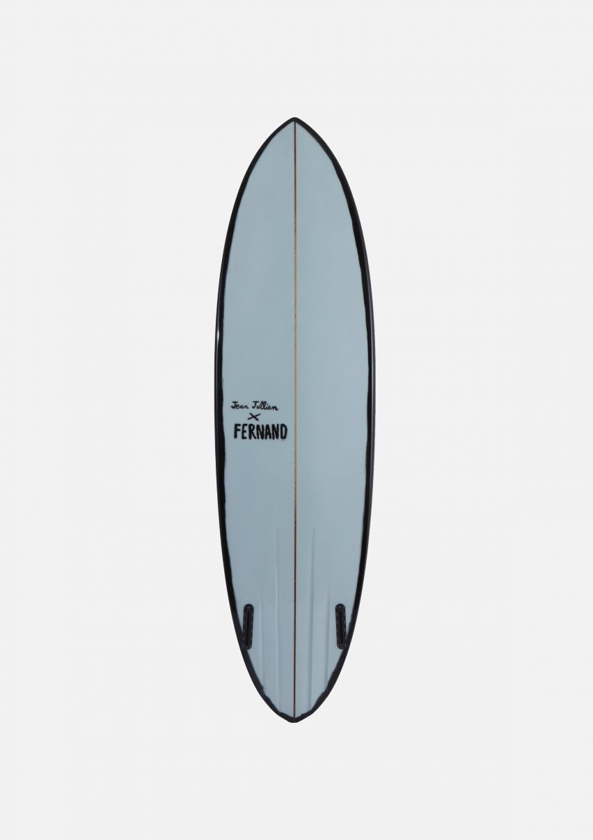 The back of a surfboard