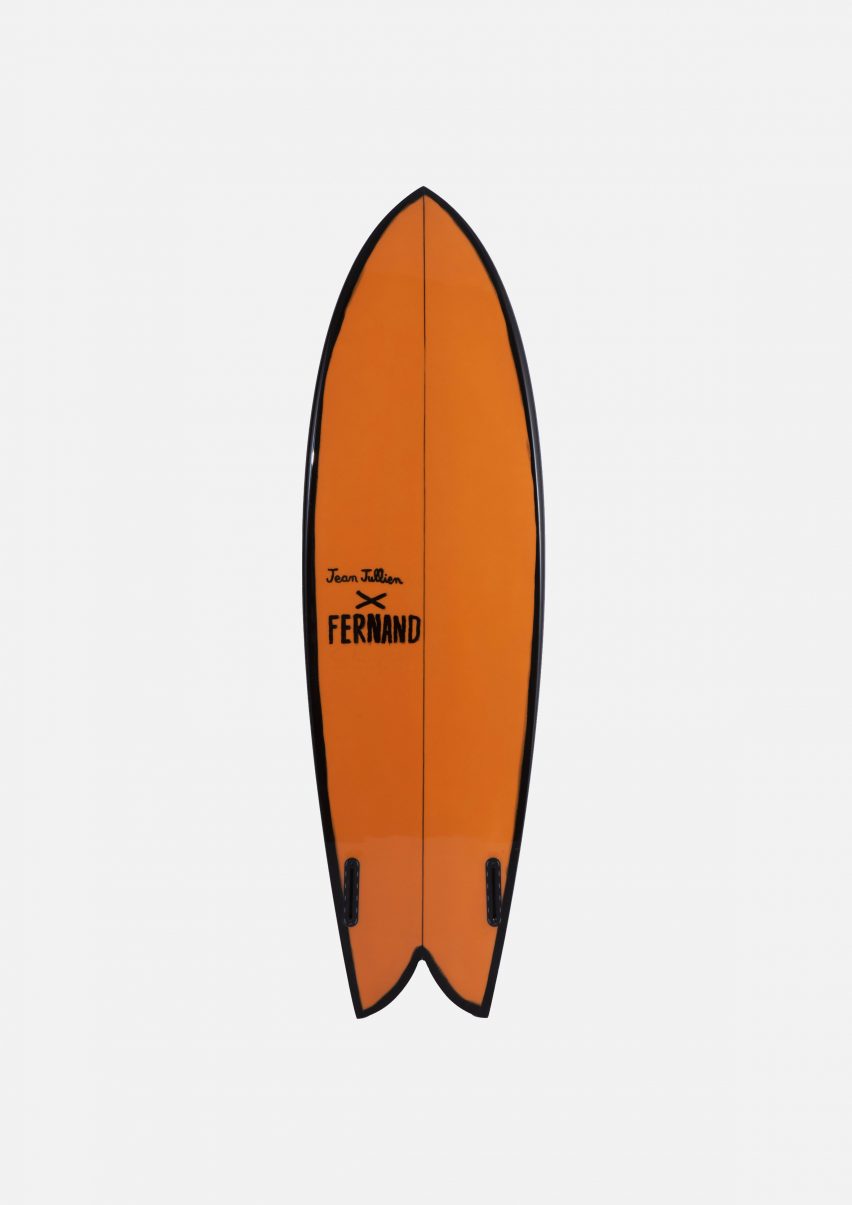 The back of a surfboard