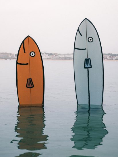 Two fish designs are included in the collection