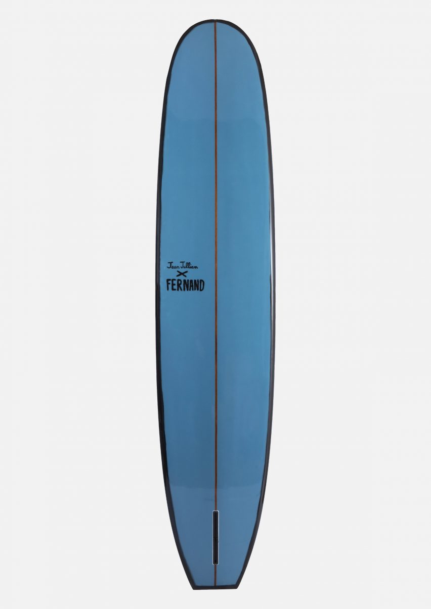 The back of a surfboard