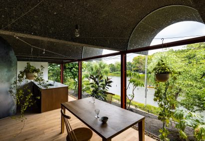 Living spaces with large windows
