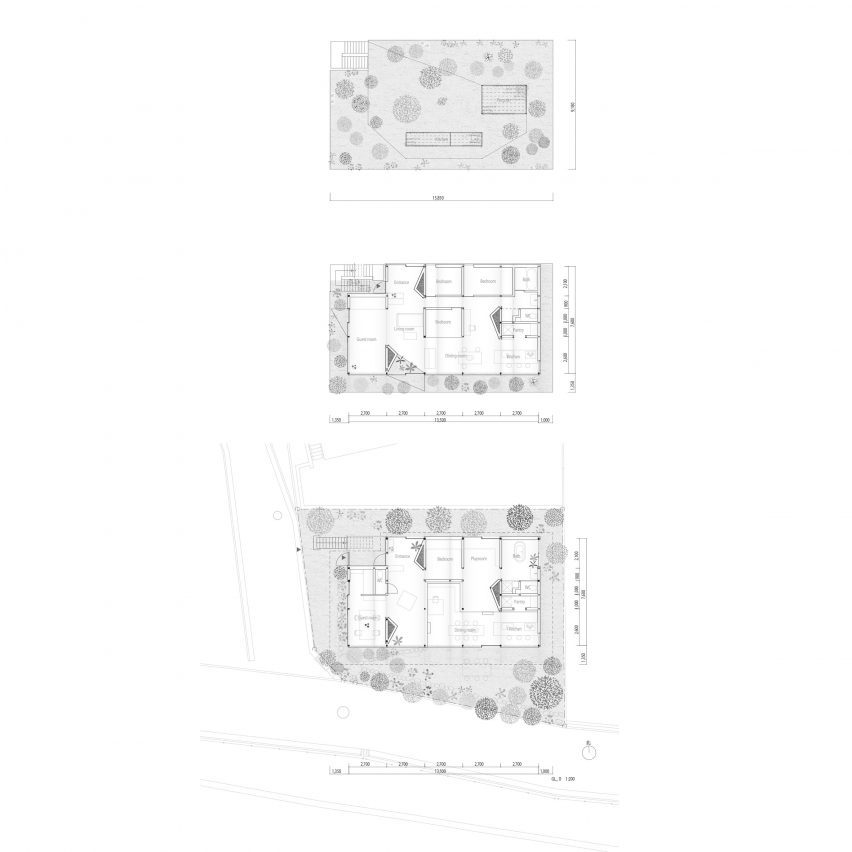 Tsuruoka House in Tokyo by Kiyoaki Takeda Architects plans