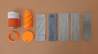 Looop Can and bamboo menstrual pads