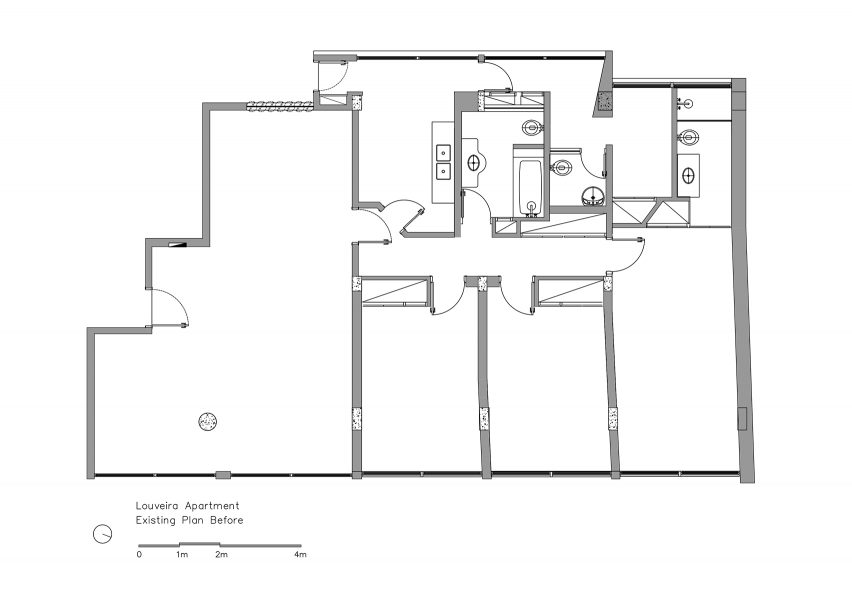 Original floor plan, Louveira Apartment