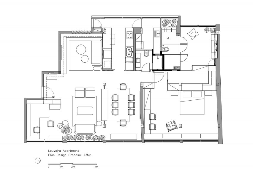 Floor plan, Louveira Apartment