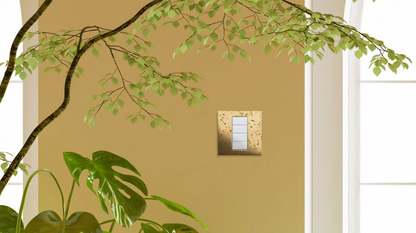 A lighting control in gold